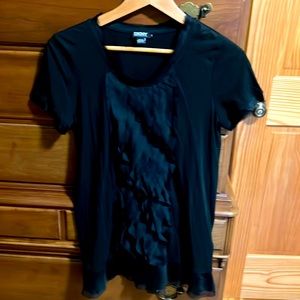 DKNY jet black cotton top